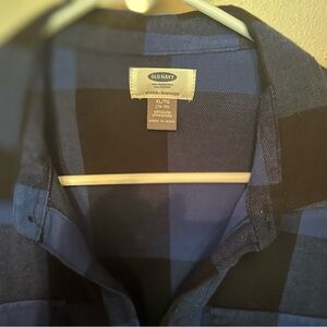 Old Navy Plaid Shirt in Blue and Black